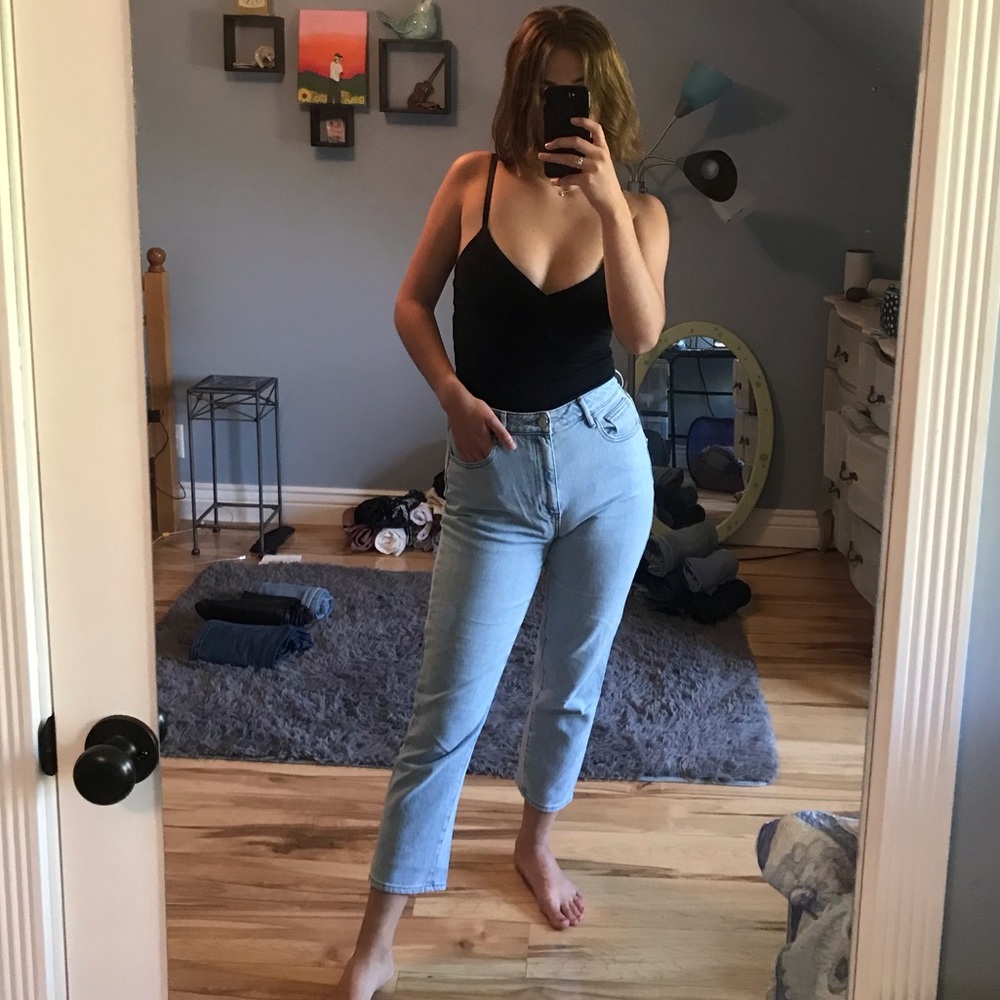 Pacsun light wash mom jeans in excellent condition